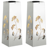 Solar LED Pathway Light 2 pcs Silver Galvanized Steel 879756