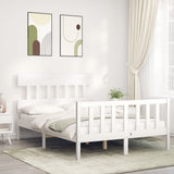 Bed Frame without Mattress White 120x200 cm Solid Wood Pine 3193332