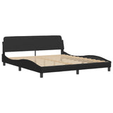 Bed Frame without Mattress "Zadar" Black 180x200 cm Super King Faux Leather 3208198