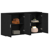 Sideboard 2 pcs Black Oak 79 x 38 x 80 cm Engineered Wood 3334310