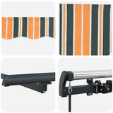 Retractable Awning Manual Green and yellow 400 x 300 cm Fabric 3330707