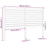 Bed Headboard White 166x4x100 cm Solid Wood Pine 819031