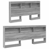 Storage Headboard with Shelf Grey Sonoma 140 cm Engineered Wood 3335490