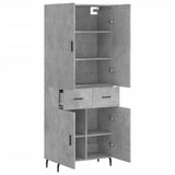 Highboard Concrete Grey 69.5x34x180 cm Engineered Wood 3198165