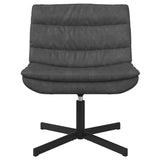Swivel Chair Black 63 x 75 x 76 cm Antique PU 42007348