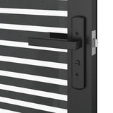 Glass Door Striped Black 102.5 x 3.5 x 201.5 cm Aluminium 42012456