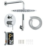 Concealed Shower System Silver Stainless Steel 201 42028991