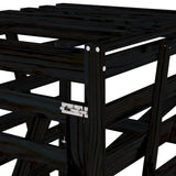 Wheelie Bin Storage Black 84x90x128.5 cm Solid Wood Pine 825104