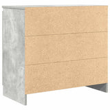 Sideboard with Drawer Concrete Grey 71x35x65 cm Engineered Wood 861574
