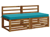2-Piece Bench Cushions SOEST 2 pcs 100% Polyester Turquoise 950237