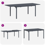 Garden Dining Set 9 pcs Anthracite Steel 3378834