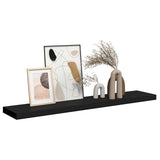 Floating Wall Shelf Black 120x23.5x3.8 cm MDF 323841