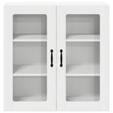 Wall Glass Cabinet LUCCA White 80 x 31 x 80 cm Engineered Wood 885065