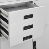 Office Cabinet Light Grey Steel Large Smooth-Closing 336414