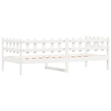 Day Bed without Mattress White 90x190 cm Single Solid Wood Pine 840383