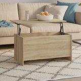 Coffee Table Sonoma Oak 102x55,5x52,5 cm Engineered Wood 809668