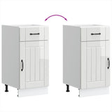 Kitchen Base Cabinet Lucca High Gloss White Engineered Wood 853709