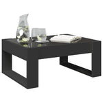 ZNTS Coffee Table with Infinity LED Black 70x53x30 cm 847631