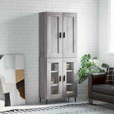Highboard Grey Sonoma 69.5x34x180 cm Engineered Wood 3199639