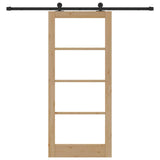 Sliding Door ORKDAL Natural and Black 86 x 198.5 cm 3332031