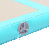Inflatable Gymnastics Mat with Pump 300x100x10 cm PVC Green 91914