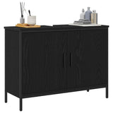 Bathroom Sink Cabinet Black Oak 80 x 30 x 60 cm Engineered Wood 863119