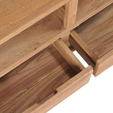 TV Cabinet Natural Wood Colour Solid Teak Wood Medium 282848