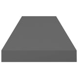 ZNTS Floating Wall Shelves 4 pcs High Gloss Grey 80x23.5x3.8 cm MDF 323795
