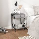 ZNTS Bedside Cabinets 2 pcs Grey Sonoma 40x42x60 cm Engineered Wood 826342