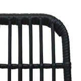 Dining Set Black Poly rattan Large Stackable Outdoor Dining Set 3060245