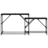 Console Table 2 pcs Black Oak 100 x 28 x 75 cm Engineered Wood 882888