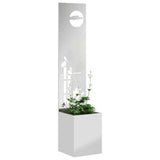 Garden Privacy Screen Silver 32 x 150 cm Galvanised steel 876404