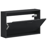 Wall-Mounted Shoe Cabinet HAARLEM 71 x 17 x 43 cm Black 896846