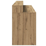 Desk with LED Lights Artisian Oak 200x55x91 cm Engineered Wood 3309446