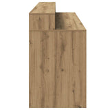 Desk with LED Lights Artisian Oak 200x55x91 cm Engineered Wood 3309446