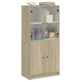 Highboard with Doors Sonoma Oak 68x37x142 cm Engineered Wood 3295866