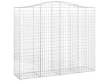 Arched Gabion Baskets 4 pcs 200x50x220/240 cm Galvanised Iron 3145768