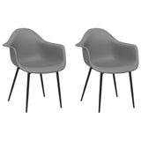Dining Chairs 2 pcs Grey PP 338079