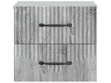 Wall-Mounted Bedside Cabinet 2 pcs Grey Sonoma Engineered Wood 898988