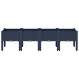 Garden Planter with Legs Blue Grey 160x40x42 cm PP 367901