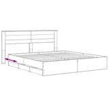 Bed Frame with Storage and Headboard Artisan Oak 180 x 200 cm 3445824