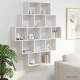 Wall Shelf White 120 x 20 x 136 cm Engineered Wood 8012156