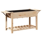 Garden Planter Beige 155 x 59 x 76.5 cm Solid fir wood 42006575