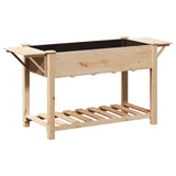 Garden Planter Beige 155 x 59 x 76.5 cm Solid fir wood 42006575