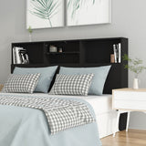 Headboard Cabinet Black Engineered wood Standard 811872