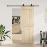 Sliding Door Hardware Kit 183 cm Steel Black 4009716