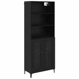 Highboard Black Oak 69.5 x 34 x 180 cm Engineered Wood 3416180
