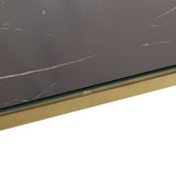 Console Table Gold Stainless Steel and Tempered Glass 350004