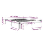 Bed Frame without Mattress White 135x190cm Double 810341