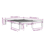 Bed Frame without Mattress White 135x190cm Double 810341